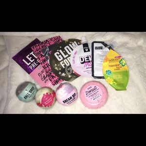 face masks and bath bombs